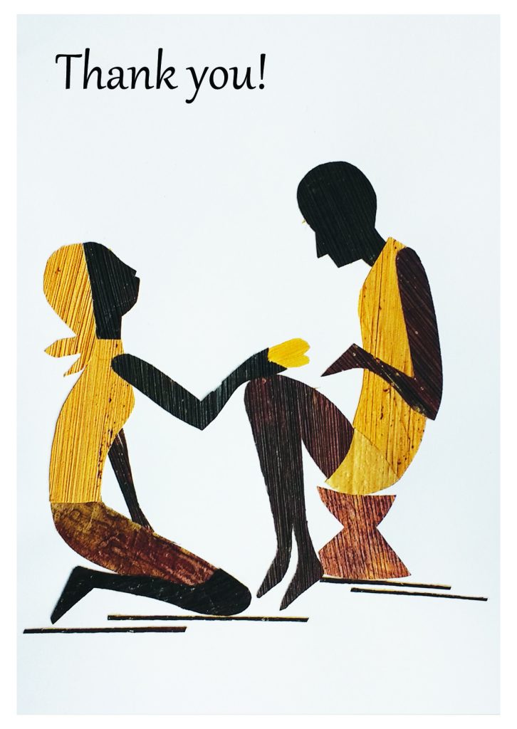 Thank you cards from African pictures (mixed pack of 5) Kisumu